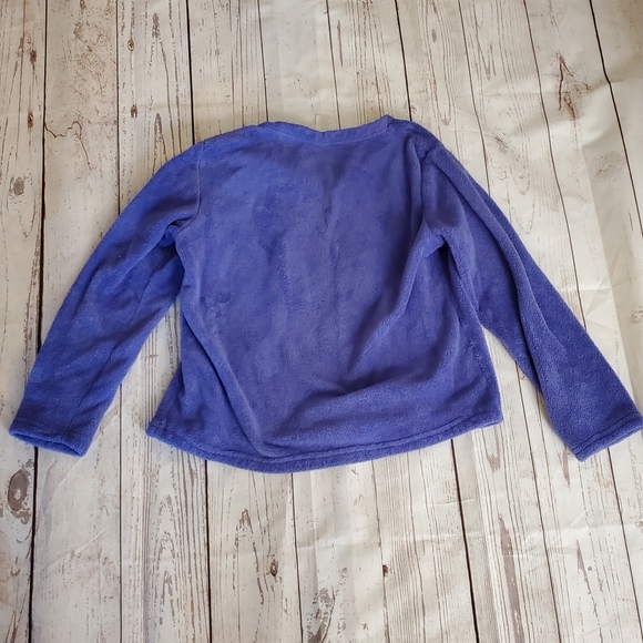 Disney Winnie the Pooh Eyeore fuzzy periwinkle pajama top size XL - Picture 3 of 7